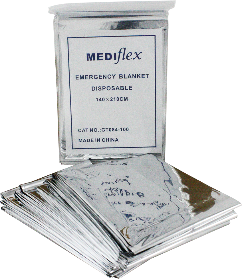 Silver/Gold reflective emergency blanket - Mediflex Industries